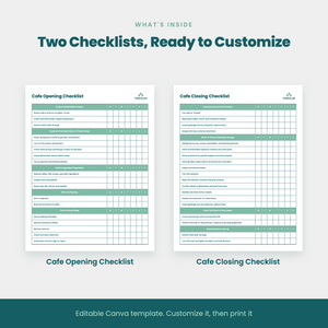 Cafe Open & Close Checklists