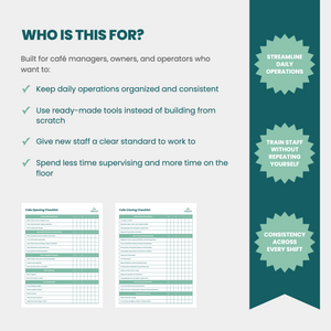 Cafe Open & Close Checklists