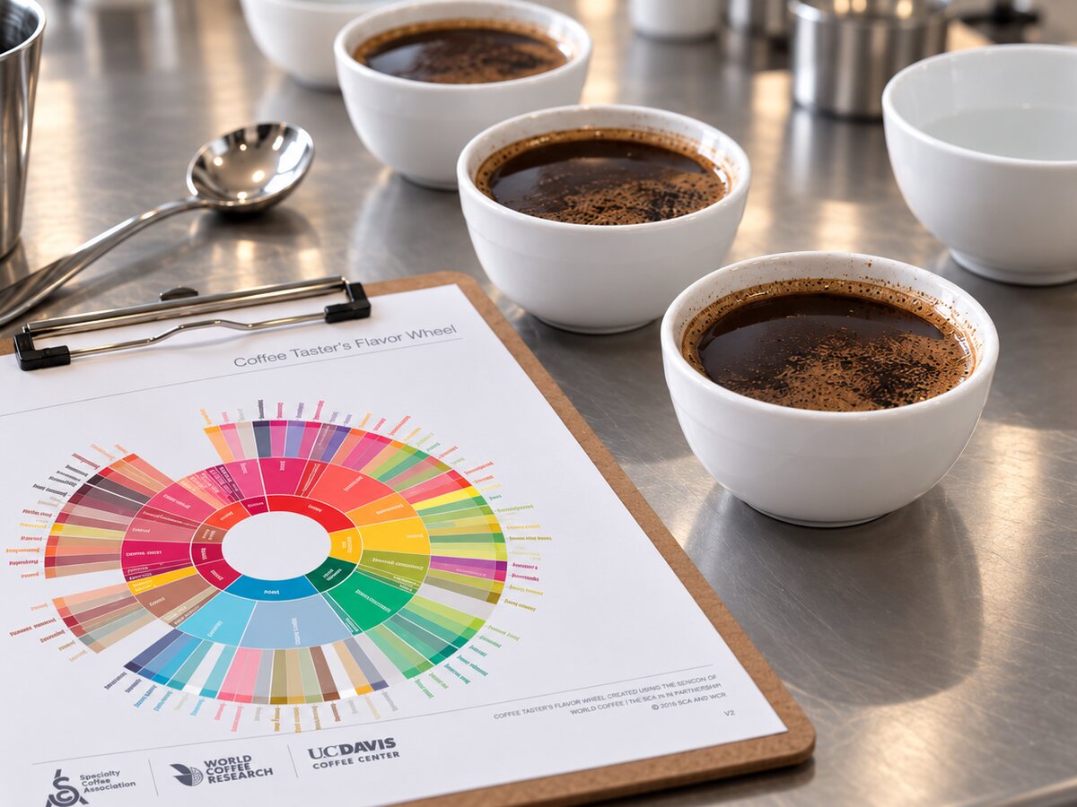 Descriptive assessment: cupping with the SCA Coffee Taster's Flavor Wheel